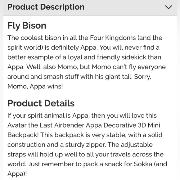 NWT Nickelodeon The Last Airbender Appa 3D backpack - Picture 11 of 11